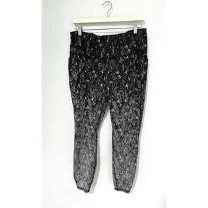 all in motion Women's Capri Leggings Pockets Stretch Black & White Athleisure XL